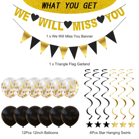 We Will Miss You Decorations We Will Miss You Banner